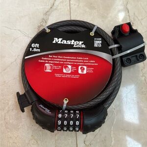 NEW Master Lock Cable Combination Lock, 6 ft.